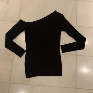 New BCBG one shoulder off sweater